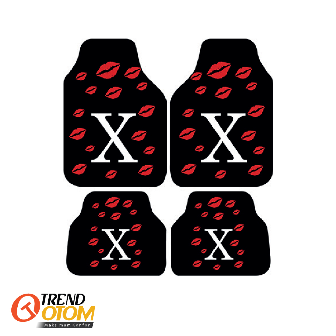 X Kiss Siyah Dekor Oto Paspas