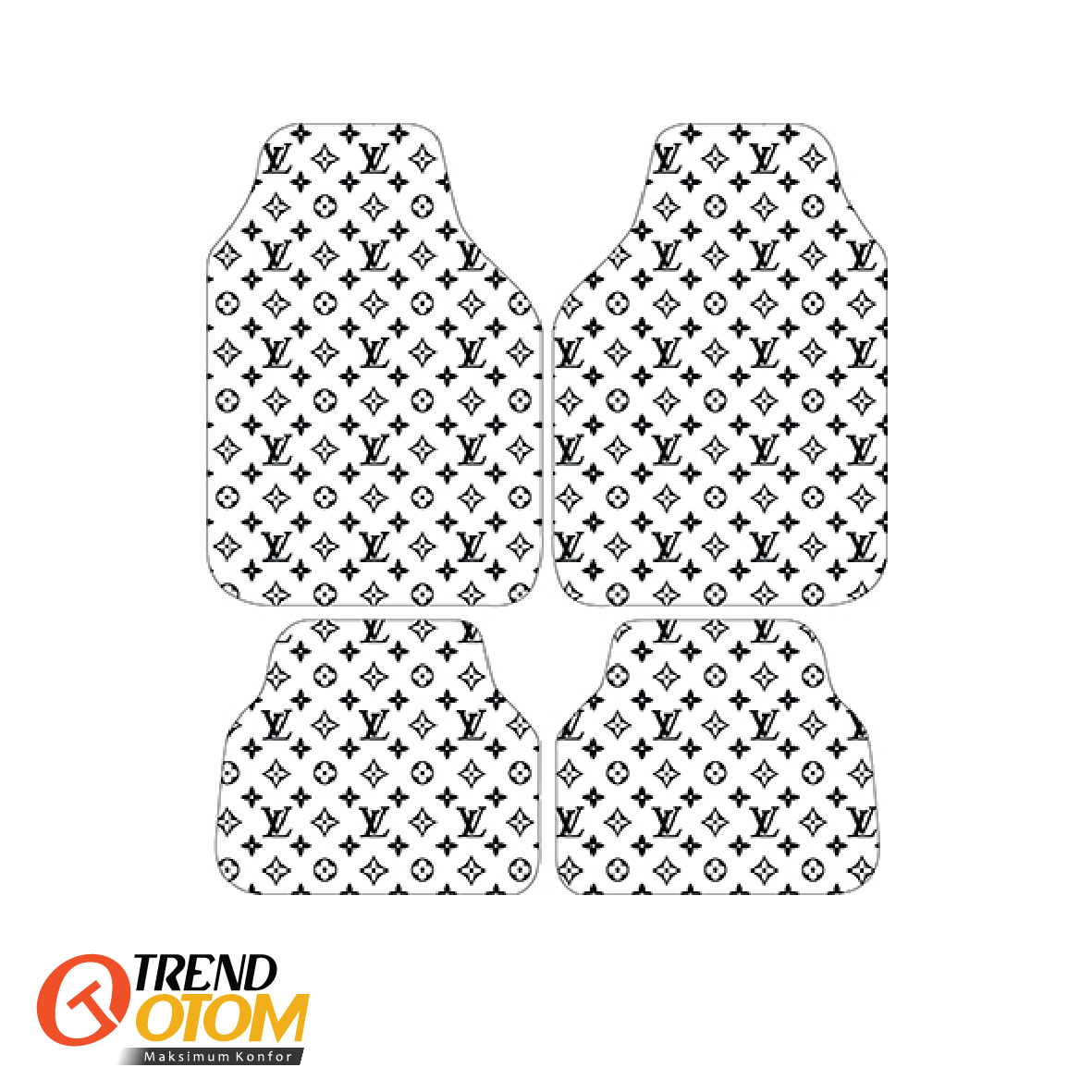 LOUIS VUITTON Beyaz Dekor Oto Paspas