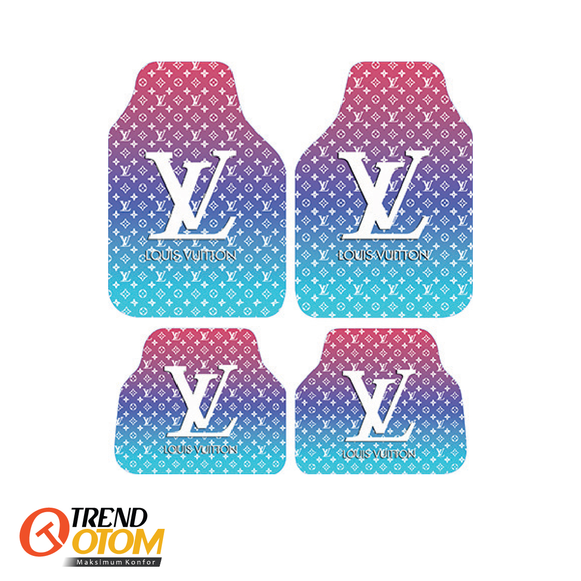 LOUIS VUITTON Turkuaz Dekor Oto Paspas