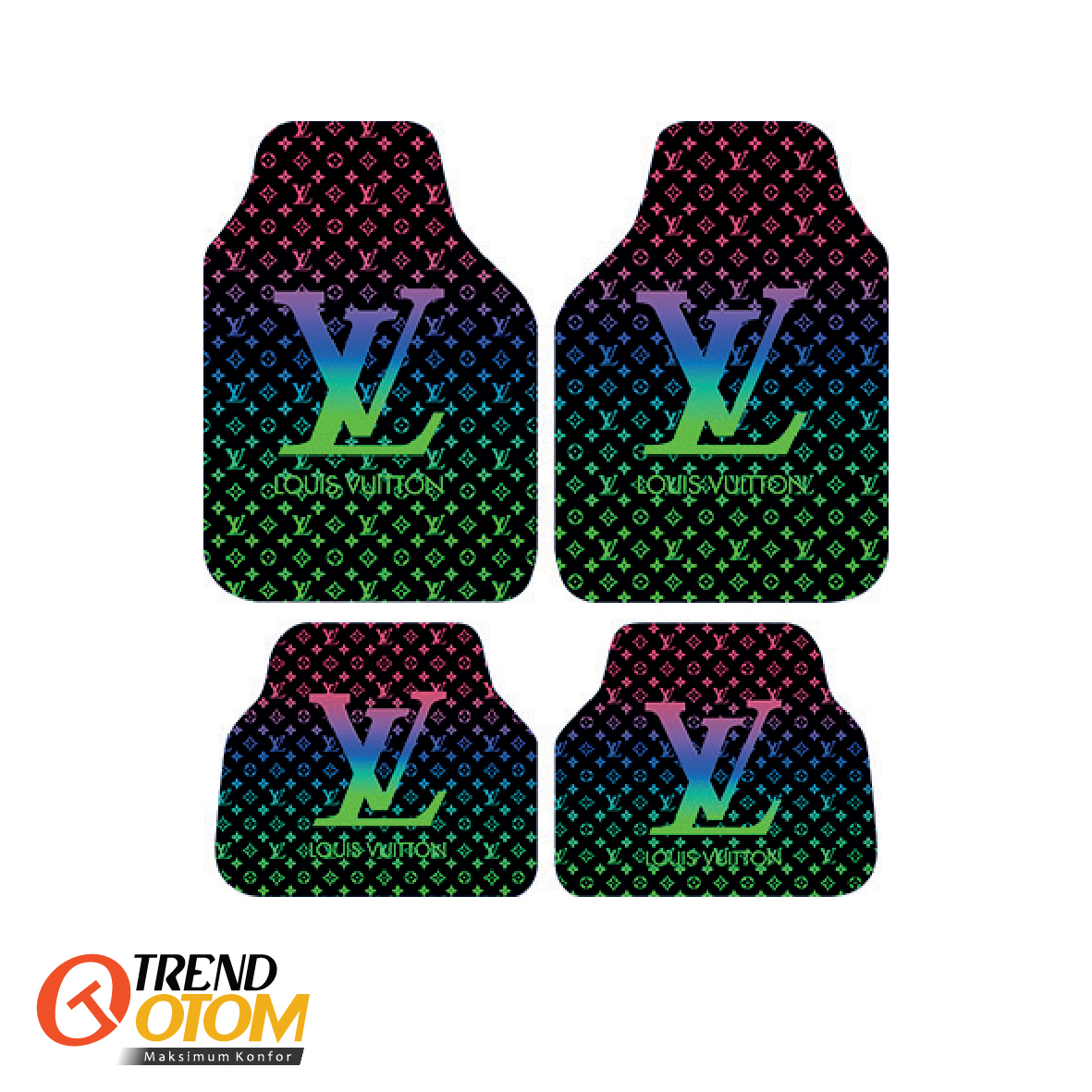 LOUIS VUITTON Yeşil Dekor Oto Paspas