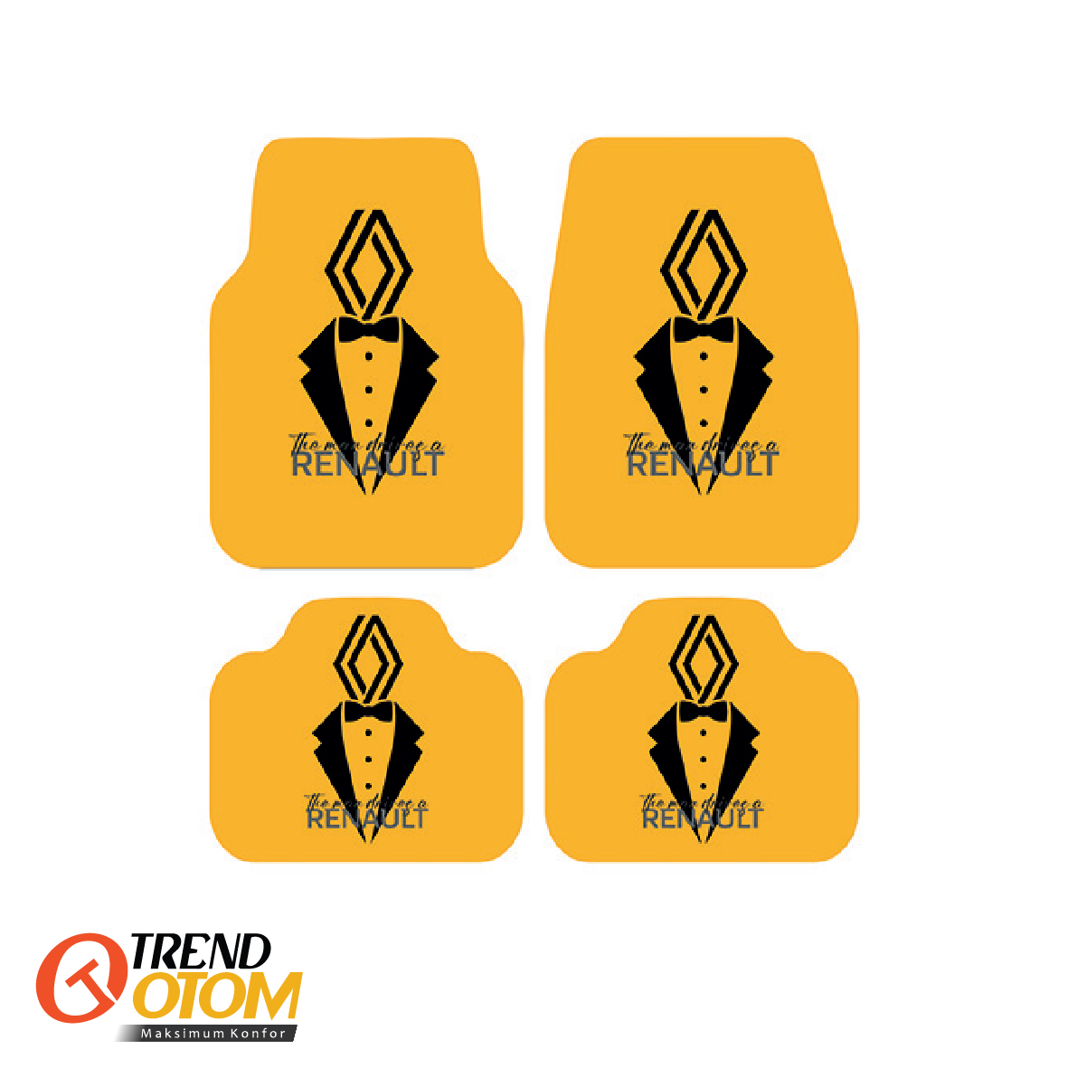 RENAULT YELLOW FON Dekor Oto Paspas