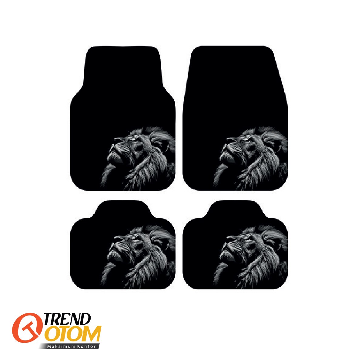 LION BLACK FON Dekor Oto Paspas