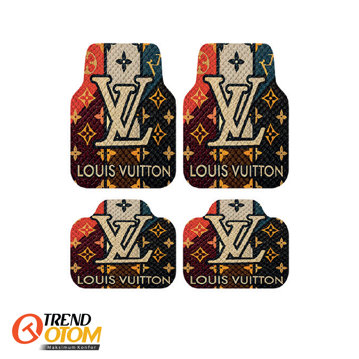 LOUIS VUITTON FON BROWN Dekor Oto Paspas