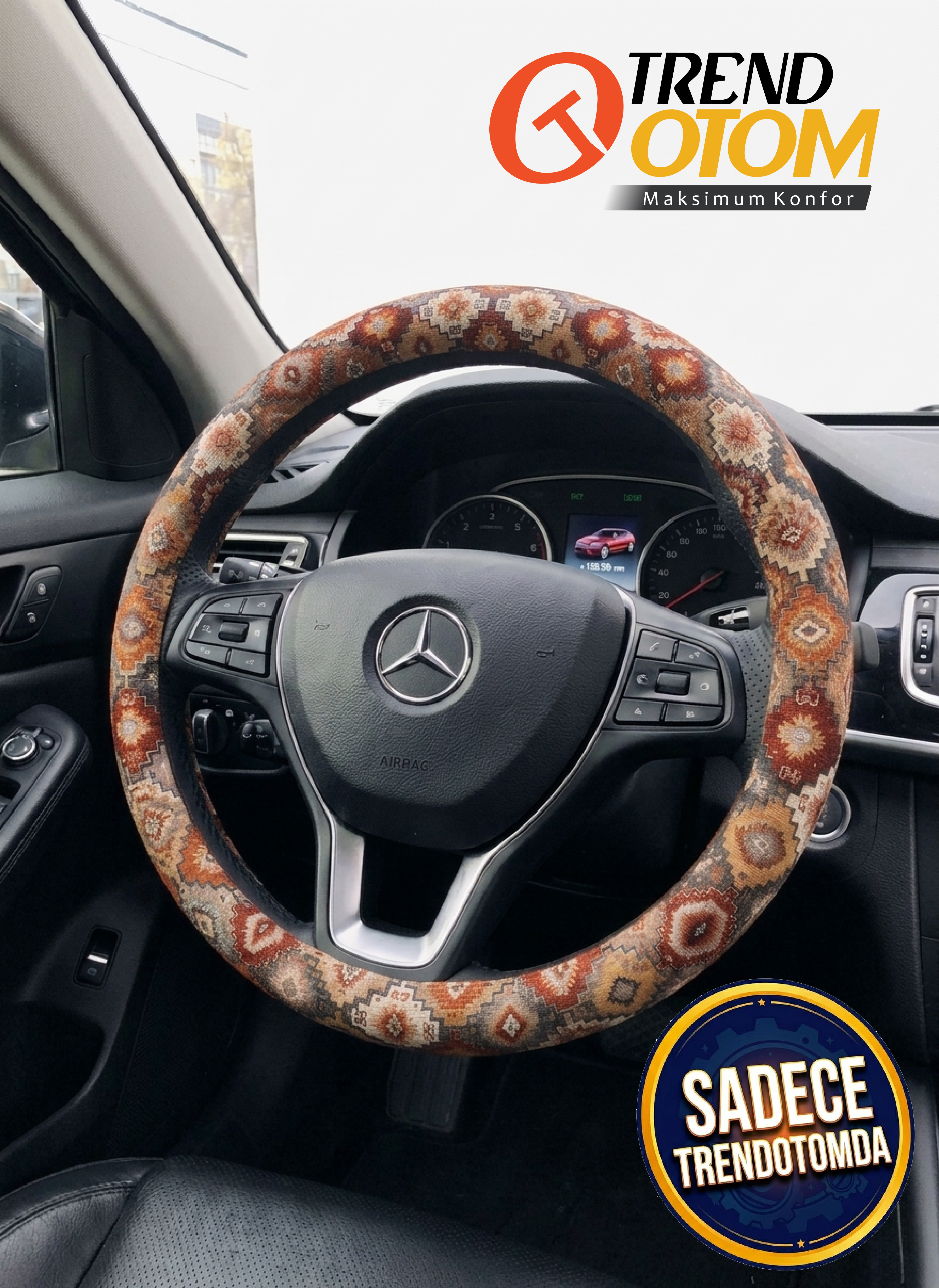 KİLİM DESENİ Direksiyon Kılıfı (Geçmeli) Dijital Baskı