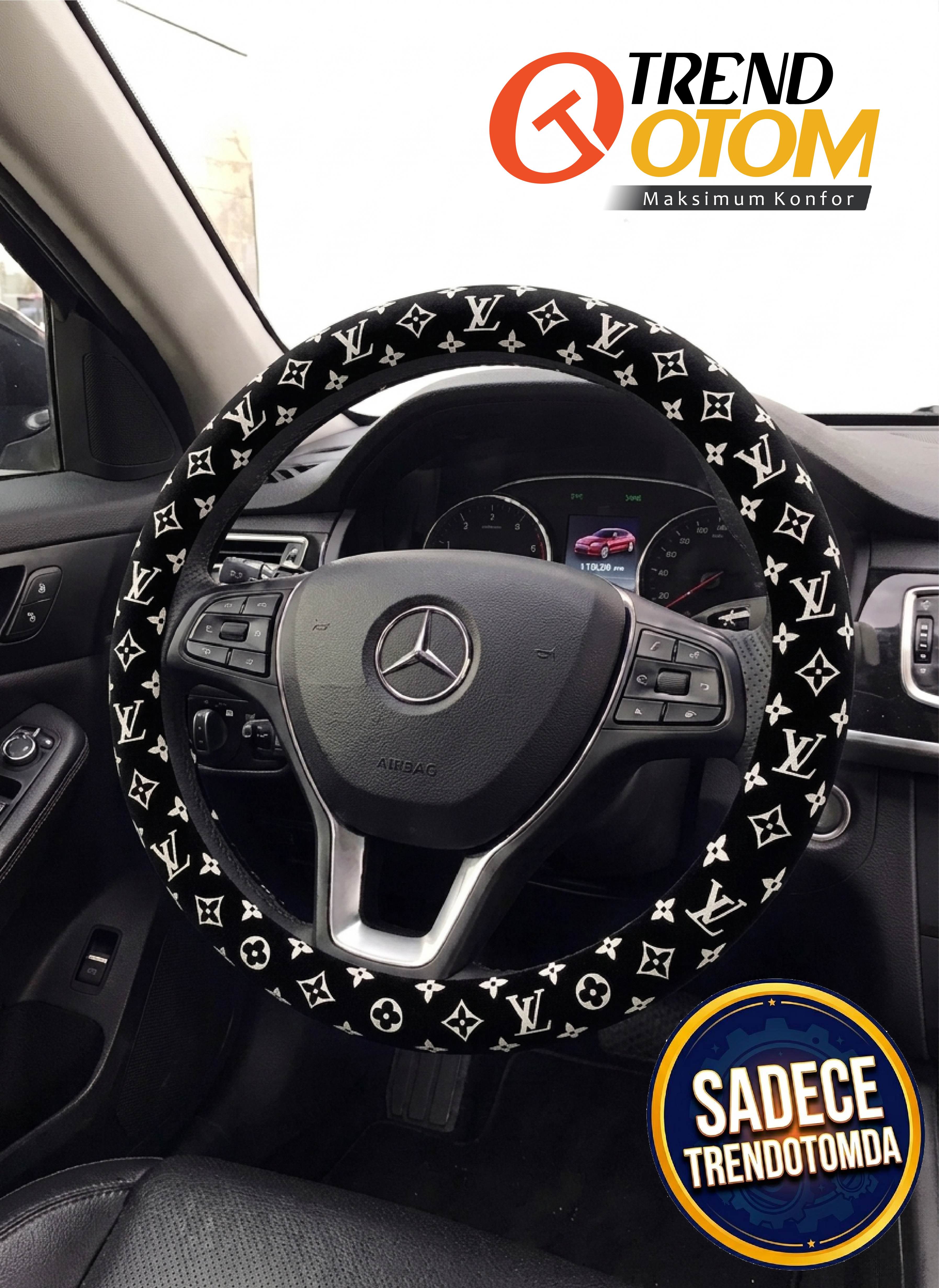 LOUIS VUITTON Direksiyon Kılıfı (Geçmeli) Dijital Baskı