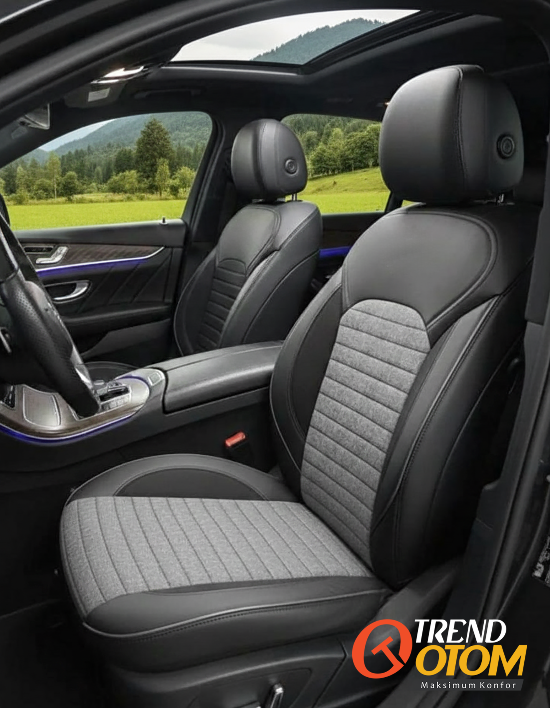 Universal Oto Koltuk Kılıfı Baby Face Kumaş